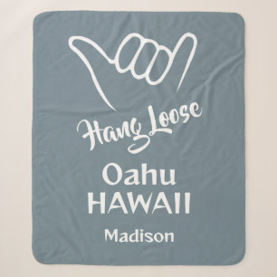 Custom Name, Location & Colour Shaka Sherpa Blanket