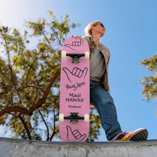 Custom Name, Location & Colour Shaka Skateboard
