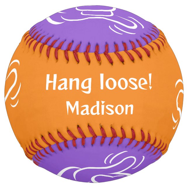 Custom Name, Location & Colour Shaka Softball (Front)