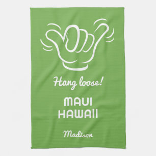 Custom Name, Location & Colour Shaka Tea Towel