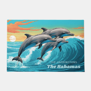 Custom Name & Location Dolphin Doormat