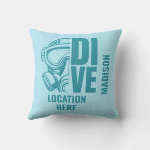 Custom Name & Location Scuba Diving Cushion