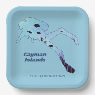 Custom Name & Location Scuba Diving Paper Plate