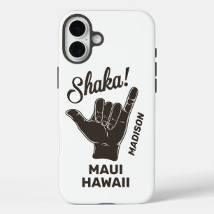 Custom Name & Location Shaka iPhone 16 Plus Case