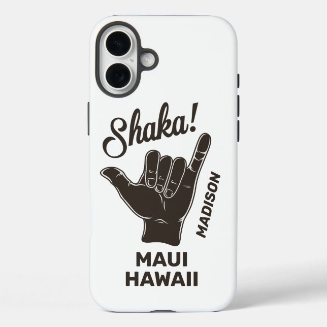 Custom Name & Location Shaka Case-Mate iPhone Case (Back)