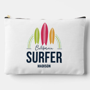 Custom Name & Location Surfer Accessory Pouch