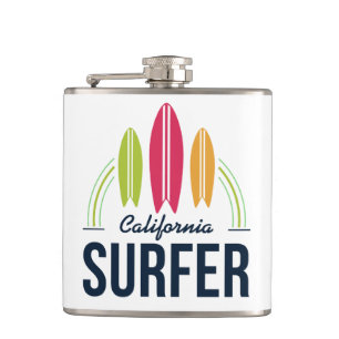 Custom Name & Location Surfer flask