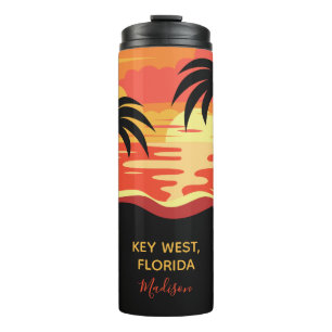 Custom name & location Tropical Beach tumbler
