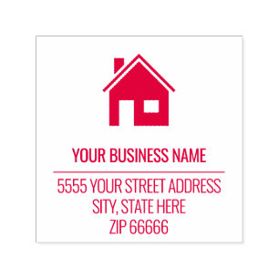 Custom Name Logo Address Colors Design Stamp