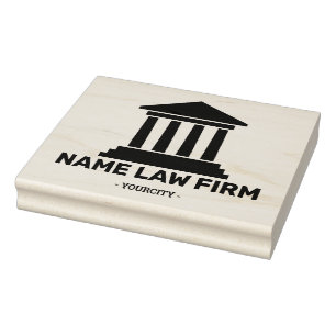 Custom name logo tribunal law firm rubber stamp