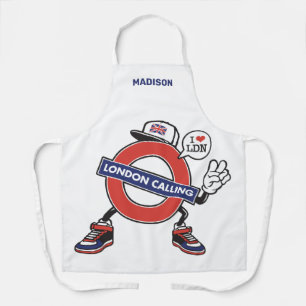 Custom Name London Calling Apron