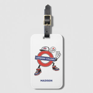 Custom Name London Calling Luggage Tag