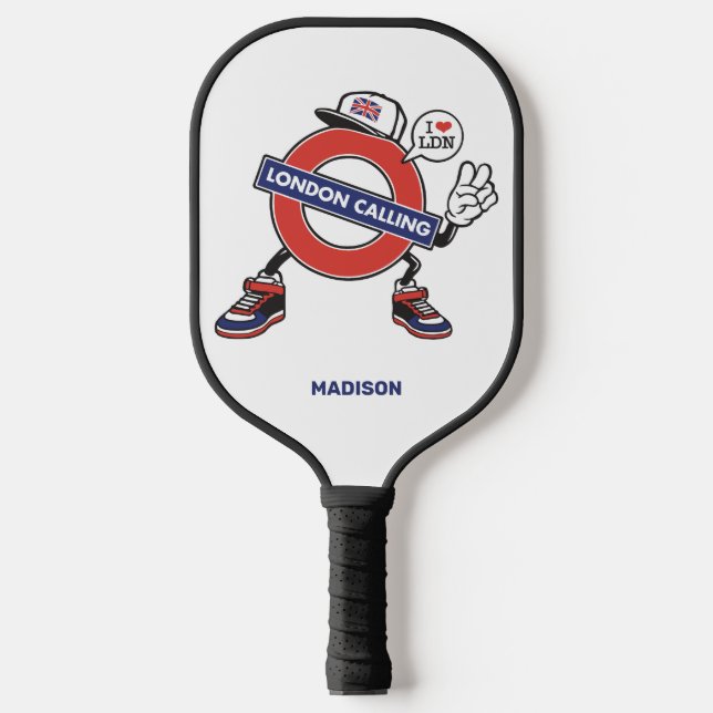 Custom Name London Calling Pickleball Paddle (Front)