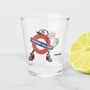 Custom Name London Calling Shot Glass