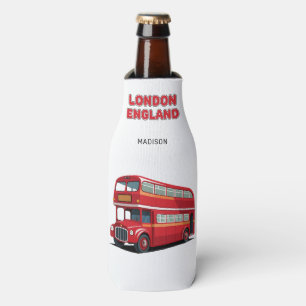 Custom Name London England Bottle Cooler