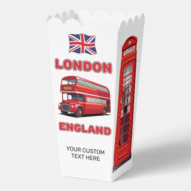 Custom Name London England Favour Box (Front)