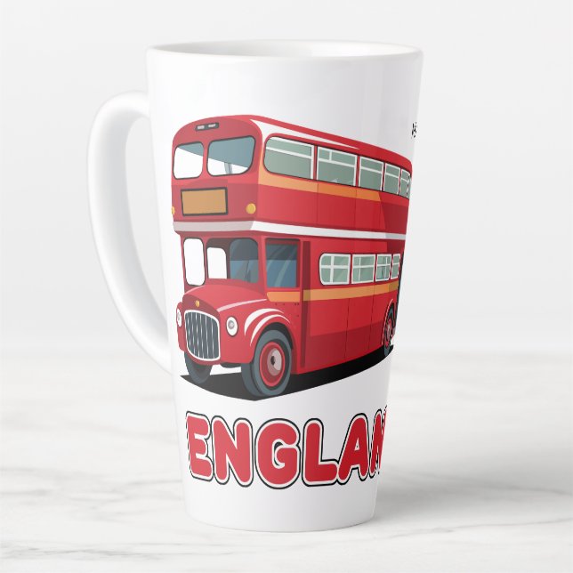 Custom Name London England Latte Mug (Left Angle)
