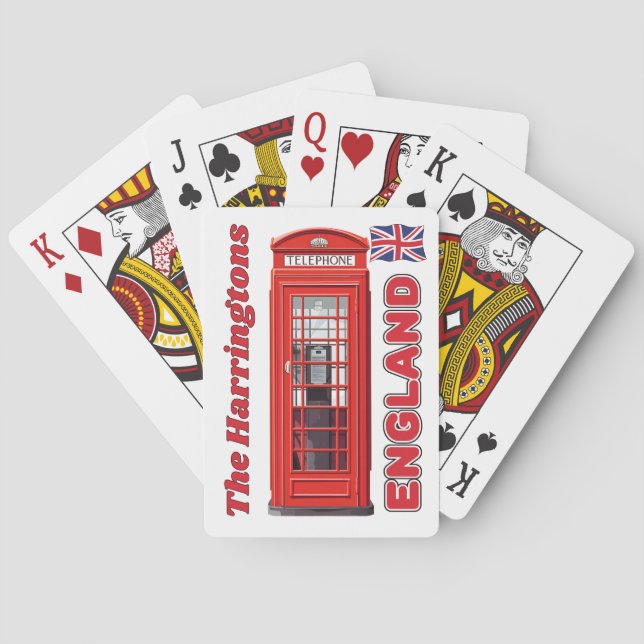 Custom Name London England Playing Cards (Back)