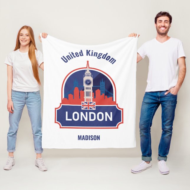 Custom Name London Fleece Blanket (In Situ)