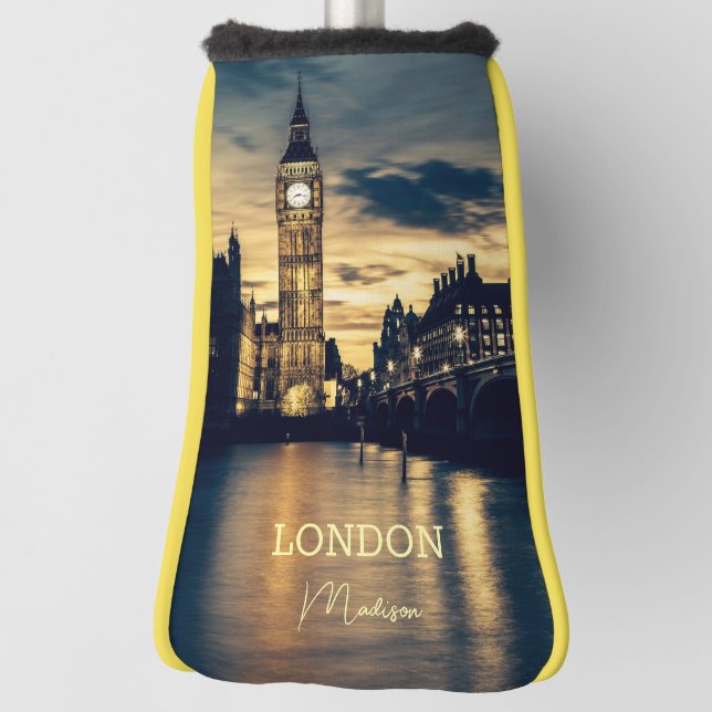 Custom Name London Golf Head Cover (Rotate 90)