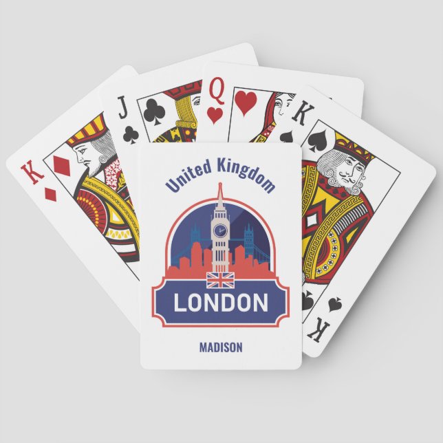 Custom Name London Playing Cards (Back)