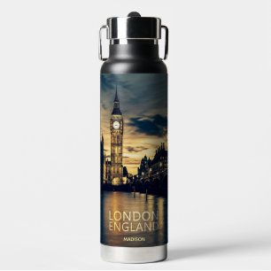 Custom Name London Water Bottle