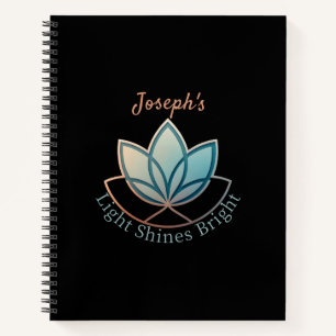 Custom Name Lotus - [NAME] Shines Bright Notebook