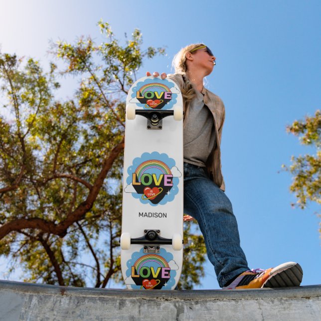 Custom Name "Love Is Love" Skateboard (Outdoor 1)