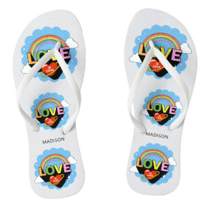 Custom Name "Love Is Love" Thongs