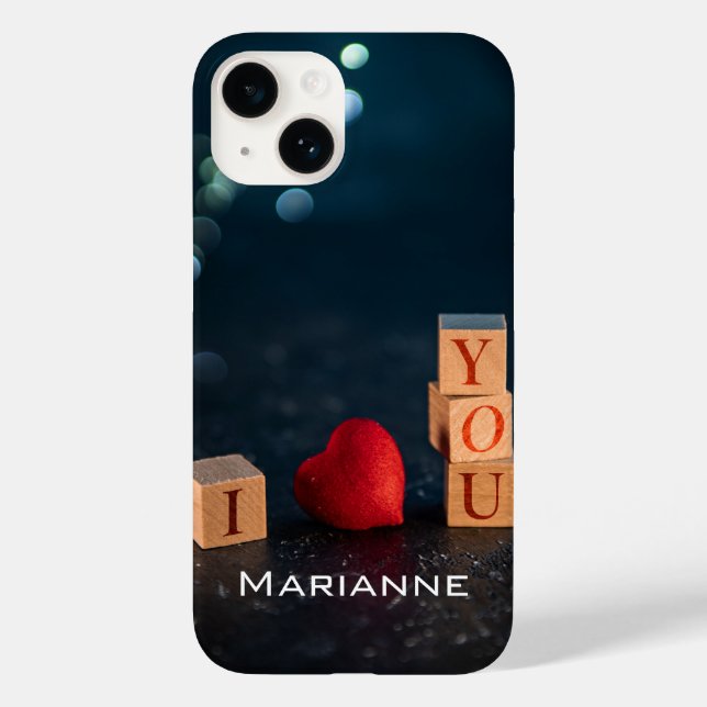 Custom Name love Photo Personalised Case-Mate iPhone Case (Back)