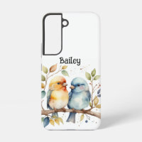 Custom Name Lovebirds Wildlife Nature Animal Art