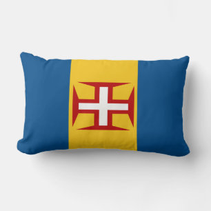 Custom Name Madeira Flag Lumbar Cushion