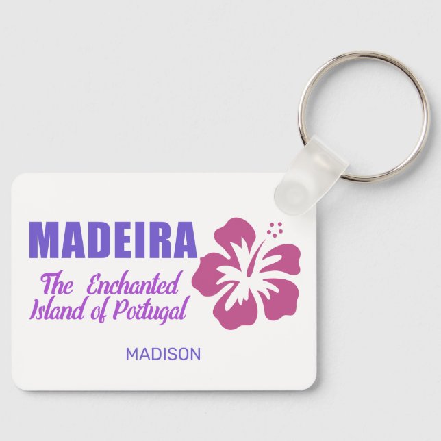 Custom Name Madeira Key Ring (Front)