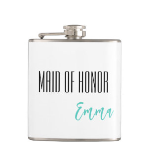 Custom Name Maid Of Honour Flask