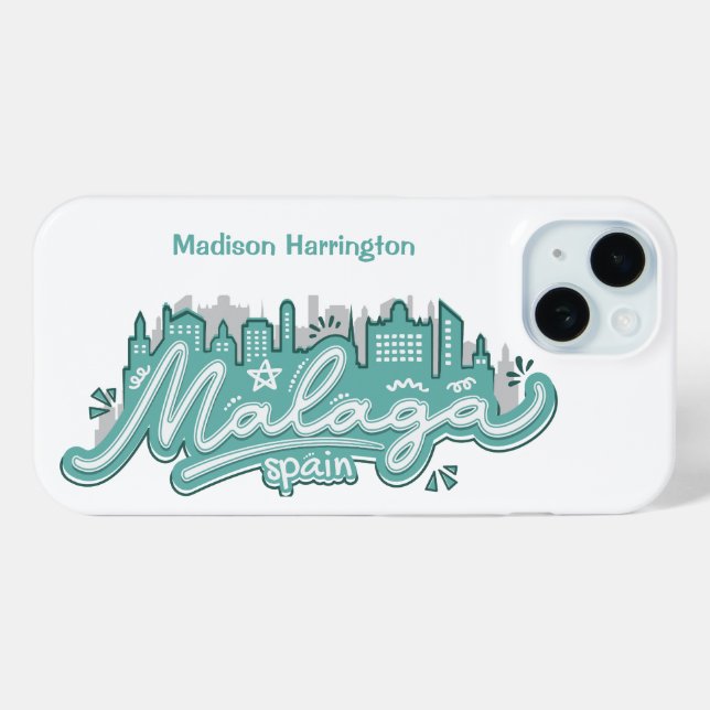 Custom Name Malaga Spain Case-Mate iPhone Case (Back (Horizontal))
