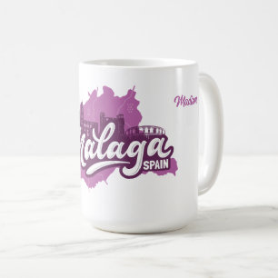 Custom Name Malaga Spain Coffee Mug