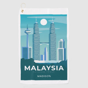 Custom name MALAYSIA Golf Towel