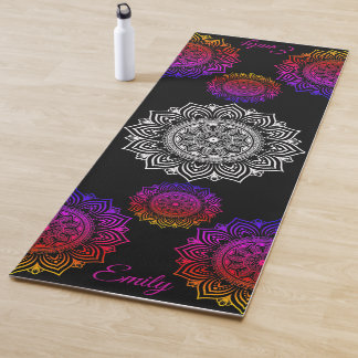 Custom Name Mandala Exercise Yoga Mat