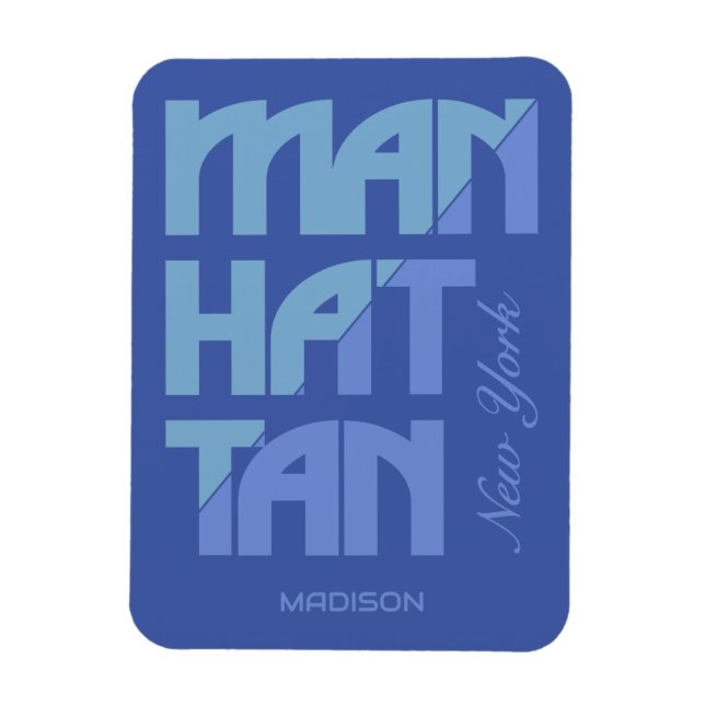 Custom Name Manhattan New York Magnet (Vertical)