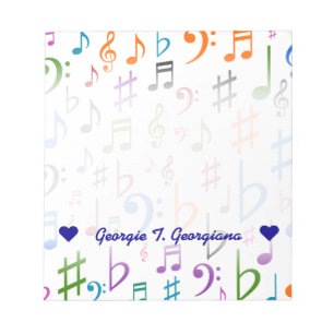 Custom Name; Many Colourful Music Notes and Symbol
