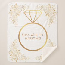 Custom Name Marriage Proposal Blanket, Proposal