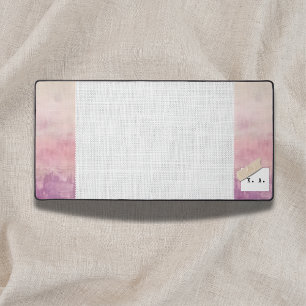 Custom Name Mauve Burgundy Heather Dusk  Desk Mat