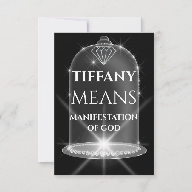 Custom Name Meaning Diamond Graduate Spark Invitation (Front)