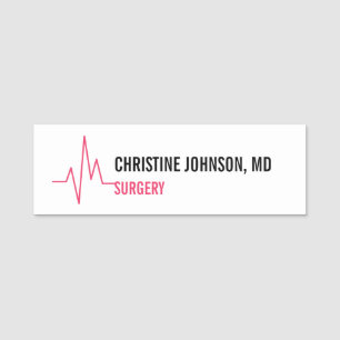 Custom Name   Medical Heartbeat   Doctor Nurse Name Tag