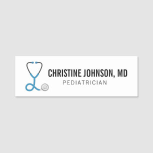 Custom Name Medical Stethoscope Doctor Nurse Tag