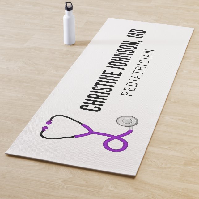 Custom Name | Medical Stethoscope | Doctor Nurse Yoga Mat (In Situ)