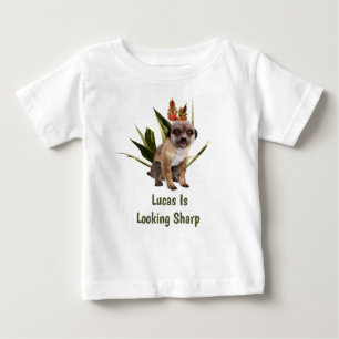 Custom Name Meerkat Looking Sharp Baby T-Shirt