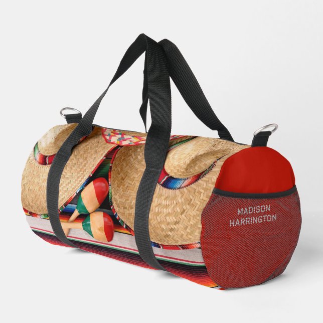 Custom Name Mexican Items Duffle Bag (Right Corner)