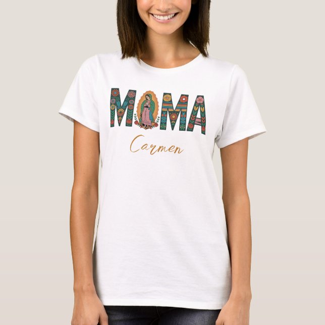 Custom Name Mexican Mama T-Shirt (Front)