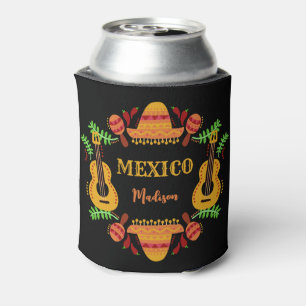 Custom Name Mexico Can Cooler